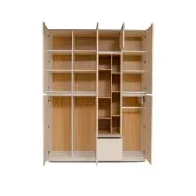 Emely Wardrobe - Sahara Walnut & White (LF-EMEL-8WD-SWW-S) Thumbnail 2