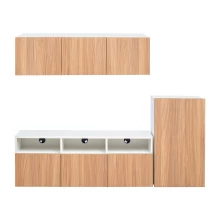 Felix TV Stand - Sahara Walnut & White (LF-FELI-TVS-SWW-S)