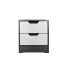 Halden Bed Side Cupboard - Black & Grey (LF-HALDEN-BSC-BL-S)