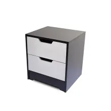 Halden Bed Side Cupboard - Black & Grey (LF-HALDEN-BSC-BL-S) Thumbnail 2
