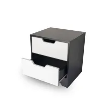 Halden Bed Side Cupboard - Black & Grey (LF-HALDEN-BSC-BL-S) Thumbnail 3