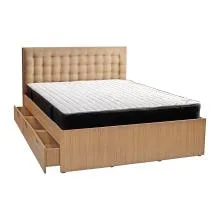 Imperial Queen Size Bed - LF-IMP-BDQ-SHW-S (Sahara Walnut) Thumbnail 2