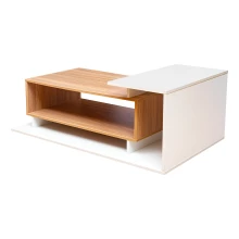 Liya Center Table - White And Saharawalnut (LF-LIYA-CT-SWW-S) Thumbnail 3