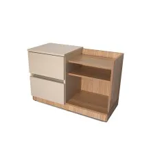 Louvre Bed Side Cupboard - Right Side (LF-LOUVRE-BSC-R-S) Thumbnail 2