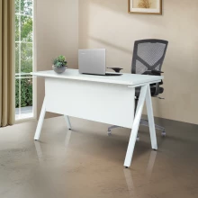 Iron Leg Office Table - White (LF-OFI-ST-002-WH-S)