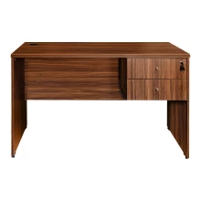 Office Writing Table With 2 Drawers (4 Feet) - Walnut Color (LF-OFI-WT-004-WN-S) Thumbnail 3