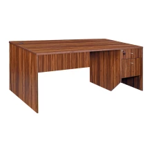 Office Writing Table With Drawer & Cupboard (6 Feet) - Walnut Color (LF-OFI-WT-006-WN-S) Thumbnail 4