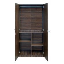 Rover Wardrobe - 2 Door With Mirror - Walnut (LF-ROVER-2DMW-WN-S) Thumbnail 6