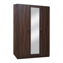 Rover Wardrobe - 3 Door With Mirror - Walnut (LF-ROVER-3DMW-WN-S) Thumbnail 4