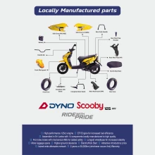 DYNO Scooby 125 EFi Scooter, Petrol (White) Thumbnail 3