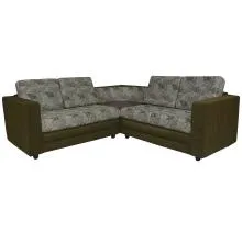 Legend Sectional Sofa - Greenish Base And White And Green Back Cushions Thumbnail 2