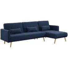 Jenna Fabric Sofa Bed Plus Blue