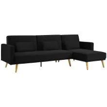 Jenna Fabric Sofa Bed Plus Black