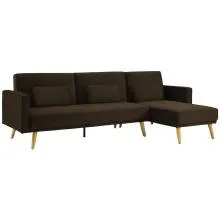 Jenna Fabric Sofa Bed Plus Brown