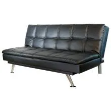 Verona PU sofa bed - Black