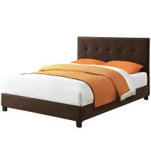 Winsor Fabric Upholstery Double Bed Maroon