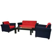 Hamilton Sofa - Black And Red Colour Fabric