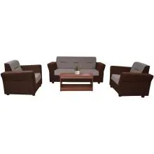 Hamilton Sofa - Brown And Beige Colour Fabrics