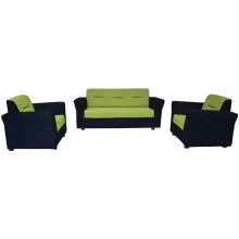 Hamilton Sofa - Black And Green Colour Fabrics