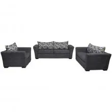 Kelly Sofa - Grey And Green Floral Fabrics