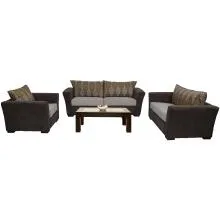 Kelly Sofa - Dark Brown And Gery Colour Fabrics 