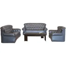 Kingston Sofa - Black Colour PVC Thumbnail 2