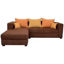 Winter Sectional Sofa - Brown Base And Dark And Light Brown Back Cushions Fabrics Thumbnail 2