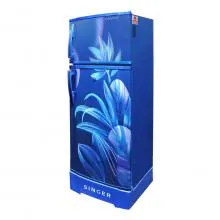 Singer GEO Refrigerator - 2 Doors, 185L (Floral Blue)