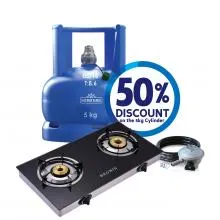 5kg Cylinder + Accessory Pack + Gas Cooker (RTT-200GT)