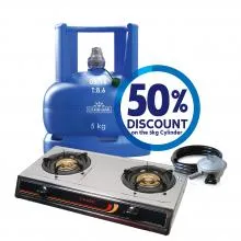 5kg Cylinder + Accessory Pack + Gas Cooker (STT-300S)