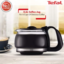 Tefal Compact Apprecia Coffee Maker - 0.6 Liters, 6-Cup, 600W, Metallic Grey (TF-CM-APR737) Thumbnail 5