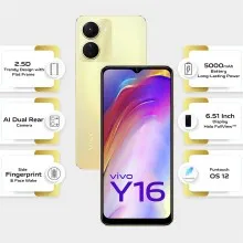 VIVO Y16 (4GB / 64GB) (Drizzling Gold) Thumbnail 6