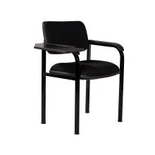Fabric Lecturer Hall Chair With Right Side Note Pad - WF-DOC-LA002PR-BL-S (Black)