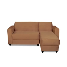 Corner Sofa - 2 Seater Chaise (Fabric Brown) - WF-ECOM-SOFA-BR-S Thumbnail 2