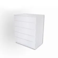 Empress Chest Of Drawer (Brilliant White) - WF-EMPRESS-5COD-S Thumbnail 2