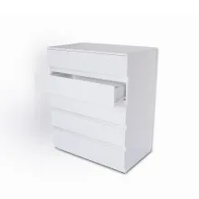 Empress Chest Of Drawer (Brilliant White) - WF-EMPRESS-5COD-S Thumbnail 3