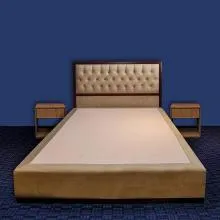Sleep Center Queen Size Fabric Complete Bed Set - WF-SCBED1-78x60 (Grey)