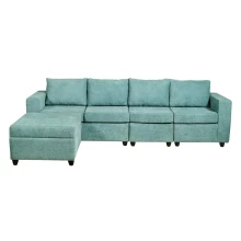 Winston Sofa - Blue Fabric (WF-WINSTON-4SC-BU-S) Thumbnail 2