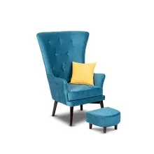 Zen High Back Wing Chair (Blue) - WF-ZEN-ACHR-BU-S Thumbnail 2