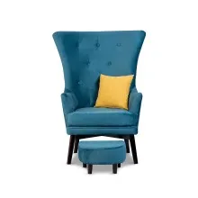 Zen High Back Wing Chair (Blue) - WF-ZEN-ACHR-BU-S Thumbnail 3