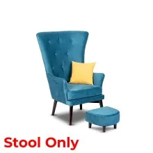 Zen High Back Wing Chair Foot Stool Only (Blue) - WF-ZEN-ST-BU-S Thumbnail 2