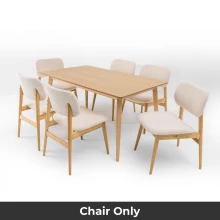 Derren Dining Chair - 6 Seater - Chair Only (Natural Oak) - WFI-DERREN-CHR-S Thumbnail 3