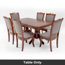 Helena Dining Table - 6 Seater - Table Only (Grape Red Cappuccino) - WFI-HELENA-TBL-S Thumbnail 3