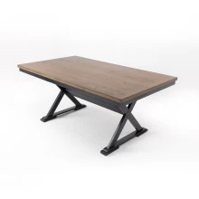 Marcy Dining Table - 6 Seater - Table Only (Antique Brown/Black) - WFI-MARCY-TBL-S Thumbnail 2