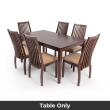 Michu Dining Table - 6 Seater - Table Only (Expresso) - WFI-MICHU-TBL-S Thumbnail 3