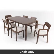 Norman Dining Chair - 6 Seater - Chair Only (Dark Brown) - WFI-NORMAN-CHR-S Thumbnail 3