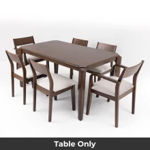 Norman Dining Table - 6 Seater - Table Only (Dark Brown) - WFI-NORMAN-TBL-S Thumbnail 3