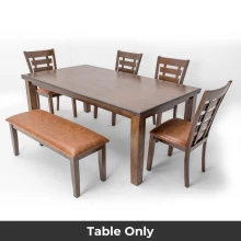 Troy Dining Table - 6 Seater - Table Only (Charcoal Mindy) - WFI-TROY-TBL-S Thumbnail 3