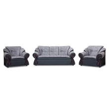 Raid Sofa (Black PVC And Fabric) - WFL-NEW-RAID-BL-S Thumbnail 2