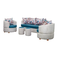Ritz Sofa (Beige & Blue) - WFL-RITZ-01-S Thumbnail 3